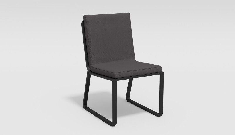 Обеденная группа Gardenini Bella со стульями Voglie темно-серый/антрацит 180 x 90