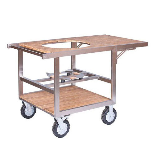 Тележка-подставка Buggy для гриля Monolith Classic с боковым столиком из тика