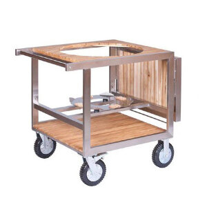 Тележка-подставка Buggy для гриля Monolith Classic с боковым столиком из тика