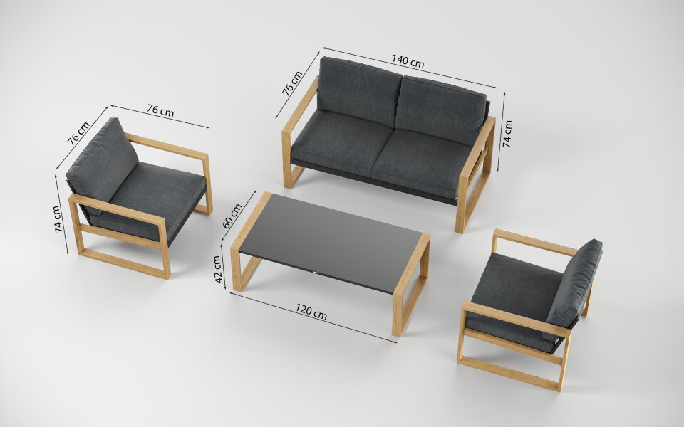 Лаунж зоны Gardenini Premium Elegante