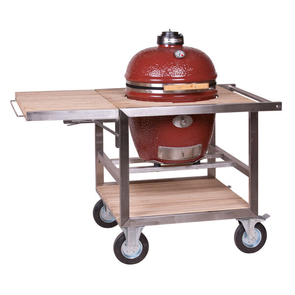 Тележка-подставка Buggy для гриля Monolith LeChef с боковым столиком из тика