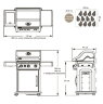 Газовый гриль Napoleon Rogue-425 SB с конфоркой черный