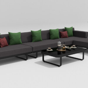 Лаунж зона Gardenini Hacienda темно-серый/антрацит
