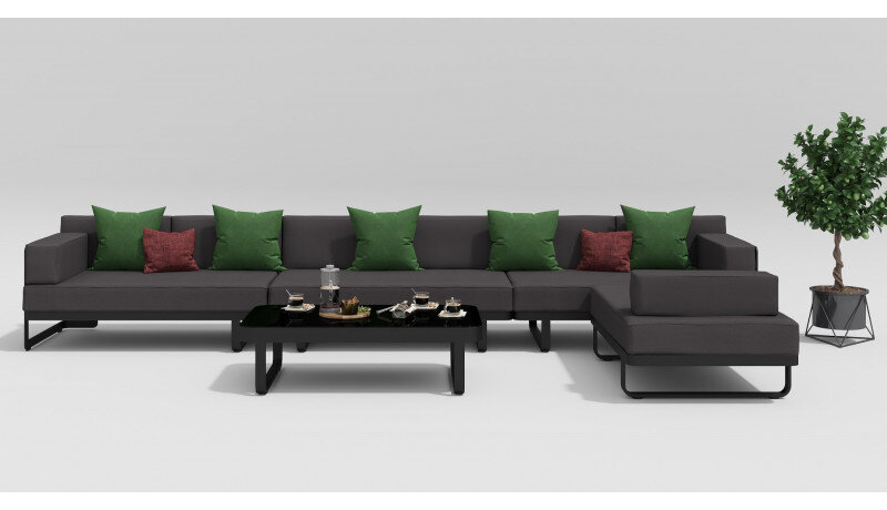 Лаунж зона Gardenini Hacienda темно-серый/антрацит