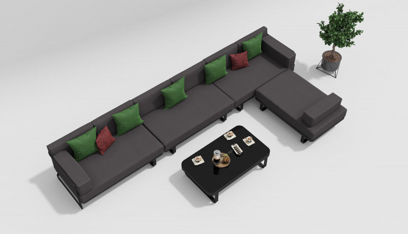 Лаунж зона Gardenini Hacienda темно-серый/антрацит