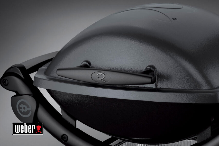 Электрический гриль Weber Q 1400 темно-серый ( на подставке)