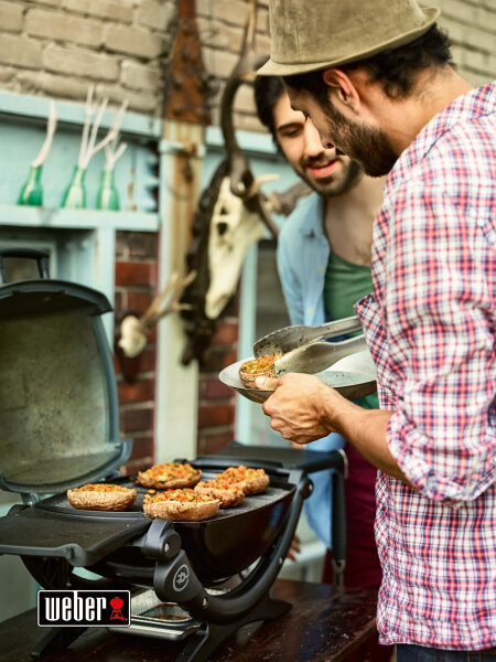 Электрический гриль Weber Q 1400 темно-серый ( на подставке)