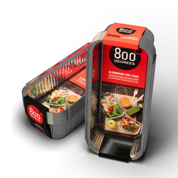 Алюминиевые поддоны 800 Degrees Foil Pans размер L (10 шт)