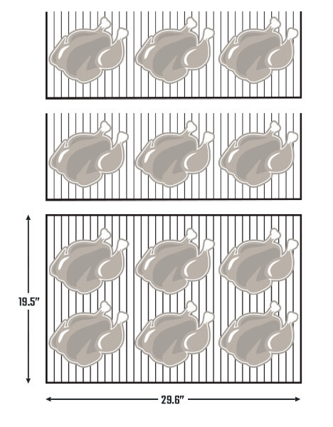 Размер решеток Rider DLX