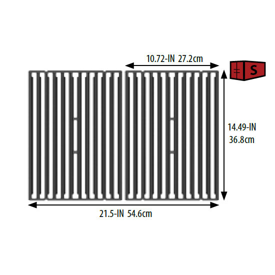 Решетка двухсторонняя для гриля Broil King Monarch чугун