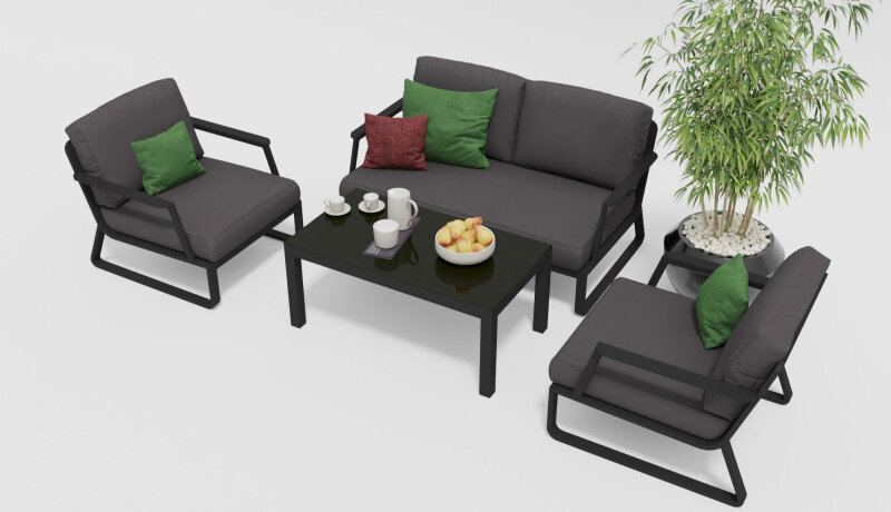 Лаунж зона Gardenini Voglie темно-серый/антрацит