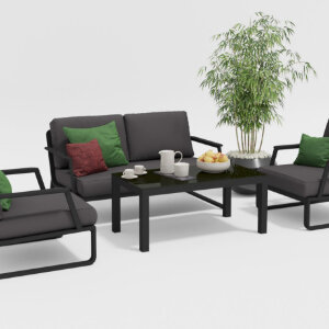 Лаунж зона Gardenini Voglie темно-серый/антрацит