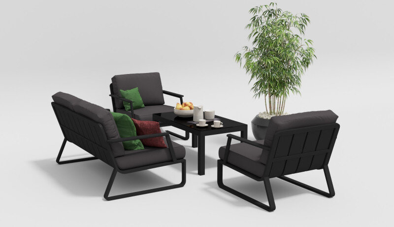 Лаунж зона Gardenini Voglie темно-серый/антрацит