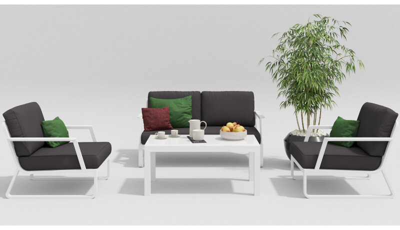 Лаунж зона Gardenini Voglie белый/антрацит