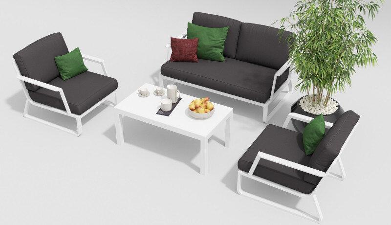 Лаунж зона Gardenini Voglie белый/антрацит