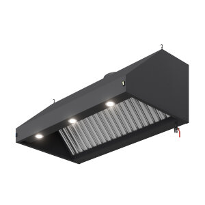 Зонт вытяжной S1 с подсветкой глубиной 800 мм