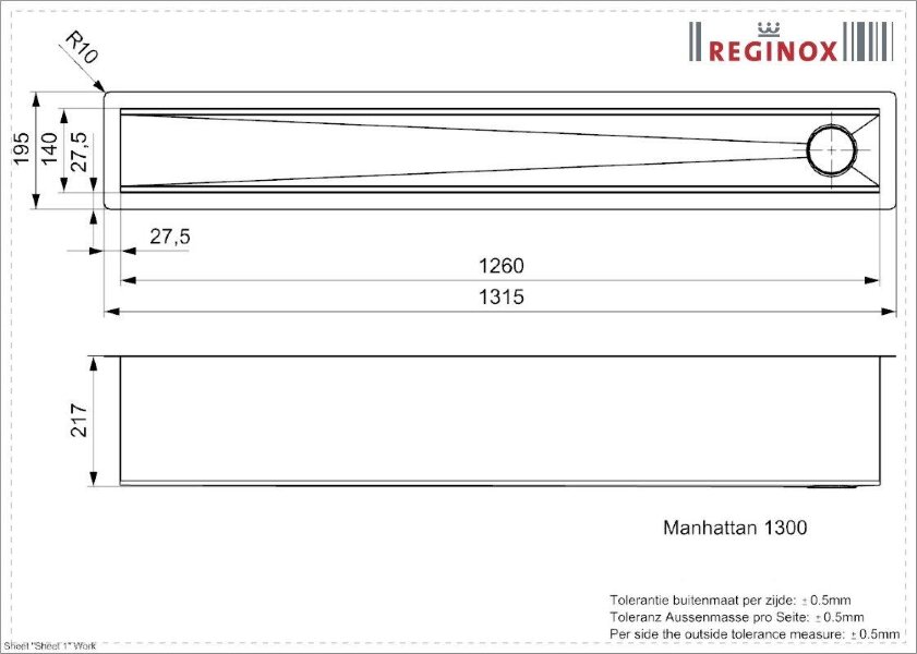 Блок Reginox Manhattan 130 (R22948)