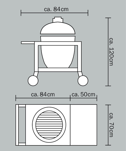 Тележка-подставка Buggy zu для гриля Monolith Classic