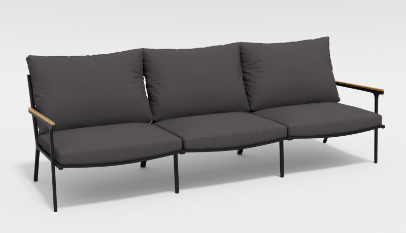 Лаунж зона Gardenini Calma Long темно-серый/антрацит