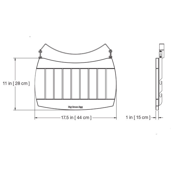 Столики навесные для гриля Big Green Egg S акация