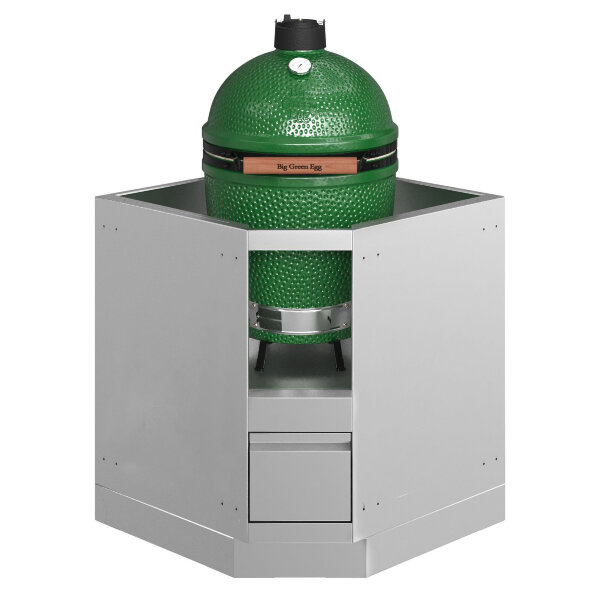 Тумба-основание угловая для круглых керамических грилей с выдвижным ящиком