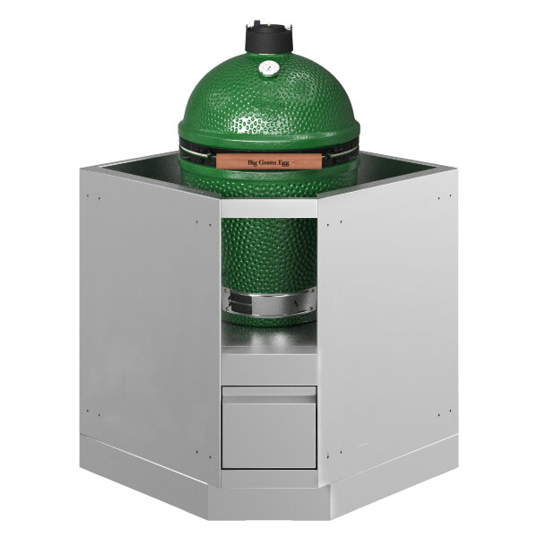 Тумба-основание угловая для круглых керамических грилей с выдвижным ящиком