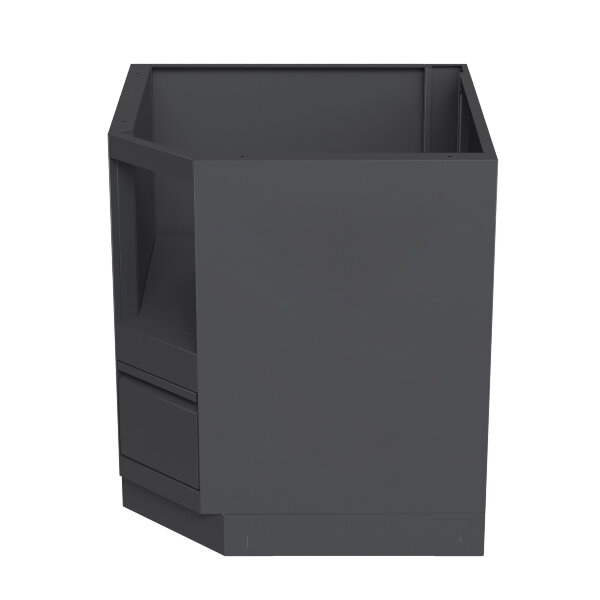 Тумба-основание угловая для круглых керамических грилей с выдвижным ящиком