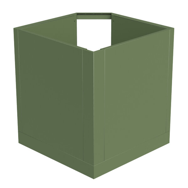 Тумба-основание угловая для круглых керамических грилей с выдвижным ящиком