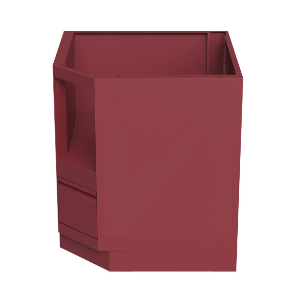 Тумба-основание угловая для овальных керамических грилей с выдвижным ящиком