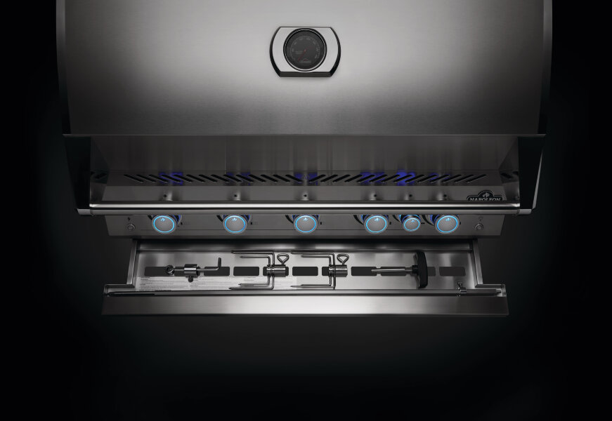 Газовый гриль Napoleon BIG-32 встраиваемый матовый черный