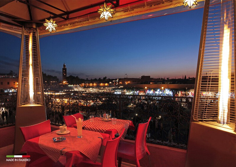 Уличный обогреватель Italkero Falo с автоматическим управлением черный