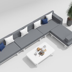 Лаунж зона Gardenini Hacienda белый/серый