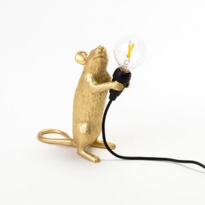 Seletti Настольная лампа Mouse Lamp Standing GOLD USB