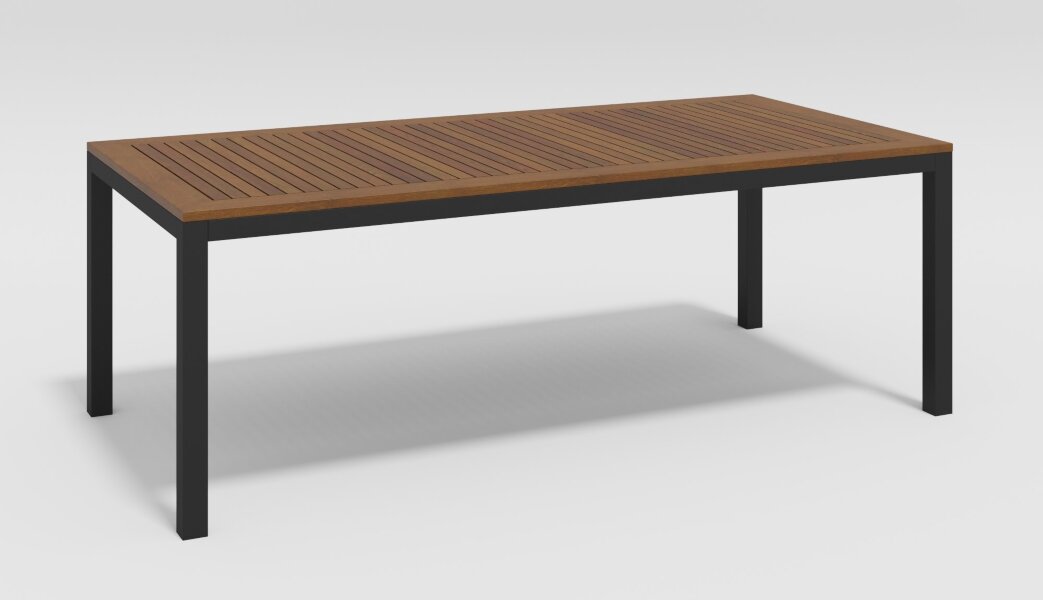 Обеденная группа Gardenini Bella темно-серый/черный 220 x 100