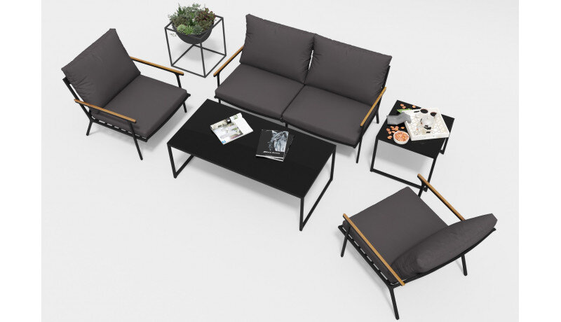 Лаунж зона Gardenini Calma темно-серый/антрацит