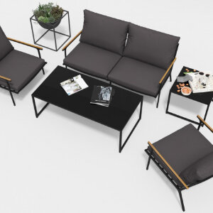 Лаунж зона Gardenini Calma темно-серый/антрацит