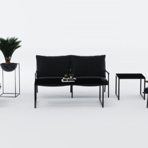 Лаунж зона Gardenini Calma темно-серый/черный