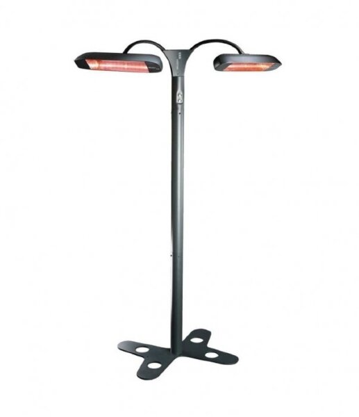 Уличный электрический обогреватель Heliosa 993 (стойка плечи с гибкими держателями) черный