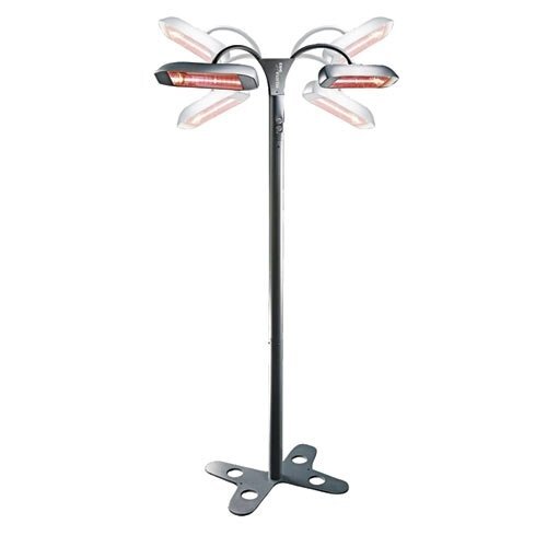 Уличный электрический обогреватель Heliosa 993 (стойка плечи с гибкими держателями) черный