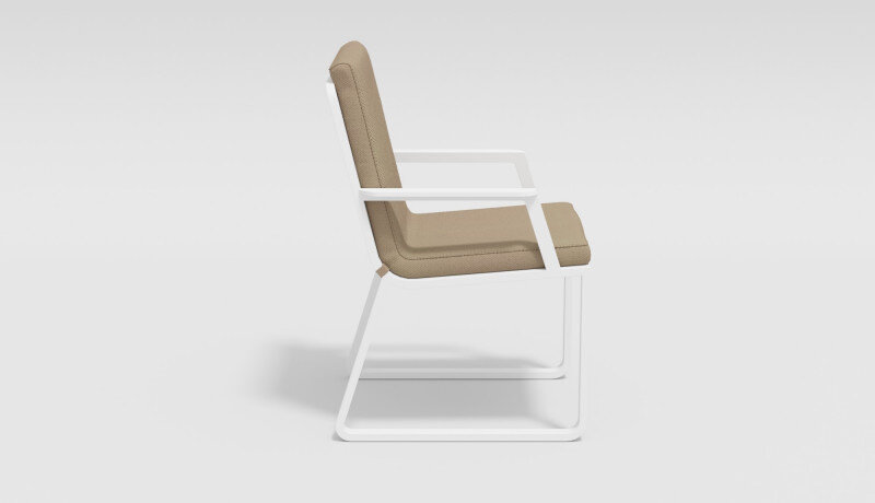 Обеденная группа Gardenini Primavera со стульями Voglie Armrest белый/бежевый