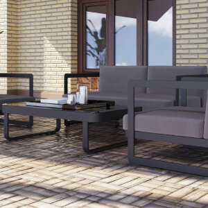 Лаунж зона Gardenini Villino темно-серый/антрацит