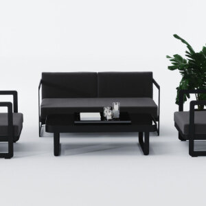 Лаунж зона Gardenini Villino темно-серый/антрацит