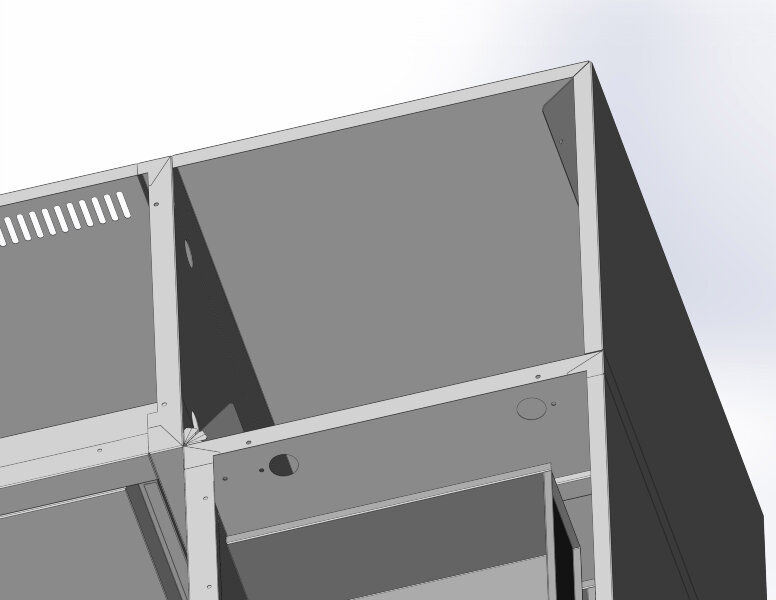 Соединительные панели и уголки для перехода на угол 90°