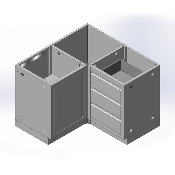 Соединительные панели и уголки для перехода на угол 90°
