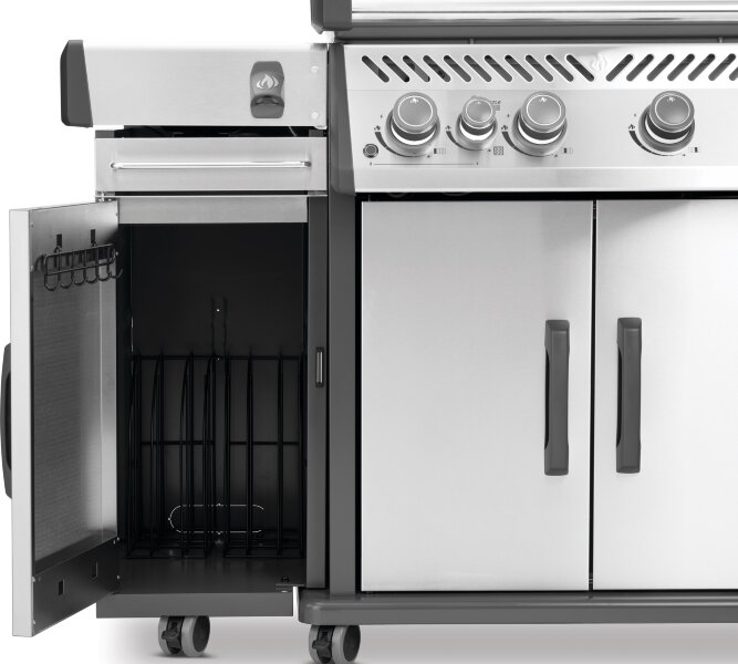 Тумба для грилей Napoleon Rogue для хранения аксессуаров нержавеющая сталь