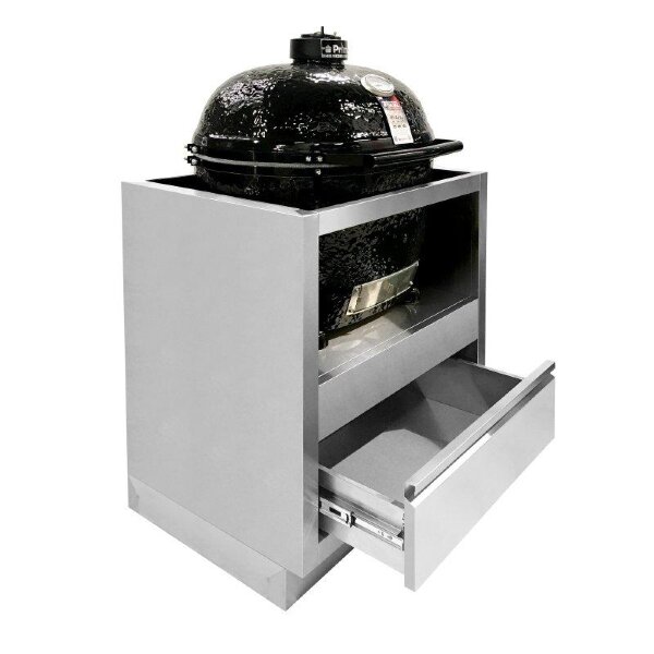 Тумба-основание для овальных керамических грилей с выдвижным ящиком