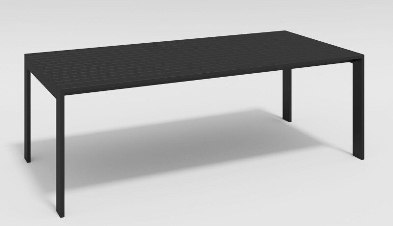 Обеденная группа Gardenini Malia со стульями Voglie Armrest темно-серый/черный 220 x 105