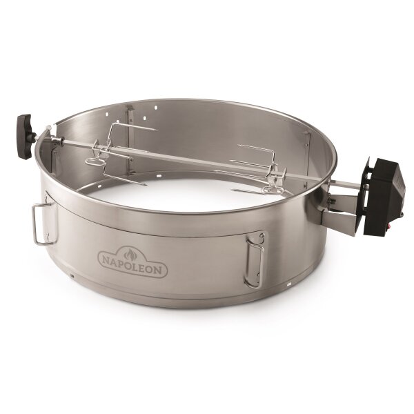 Вертел электрический Napoleon с 2-мя зажимами для угольных грилей