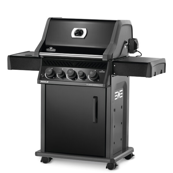 Газовый гриль Napoleon Rogue-425 RSB с конфоркой и вертелом черный