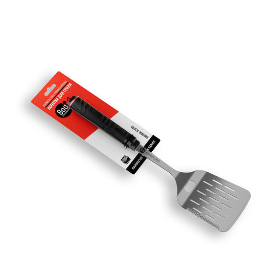 Лопатка для гриля 800 Degrees Red Line Stainless Steel Spatula с открывалкой